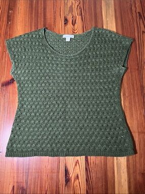 Coldwater Creek Cap-Sleeve Sweater, Size Large